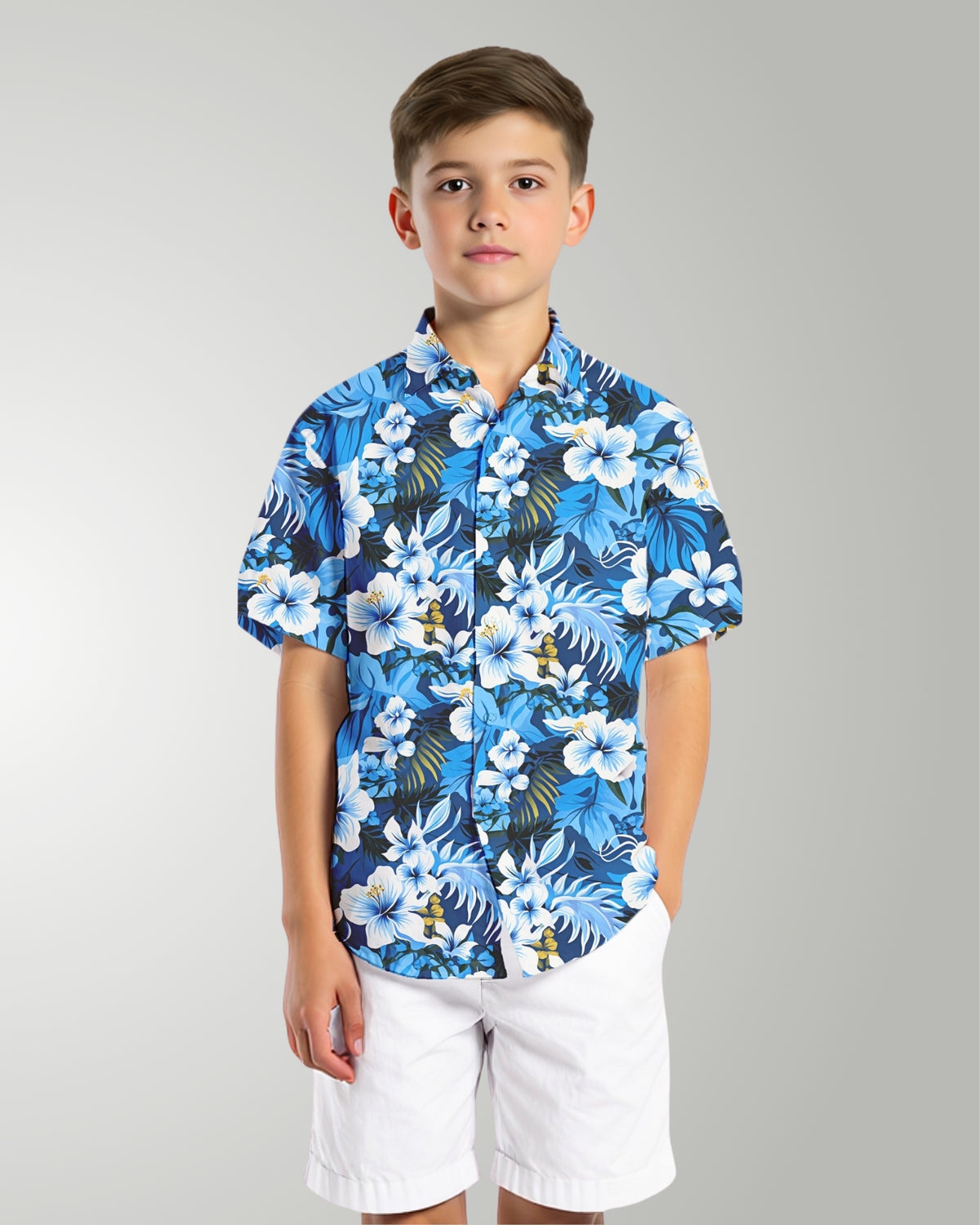 Youth Hawaiian Shirt - Blue Hawaiian
