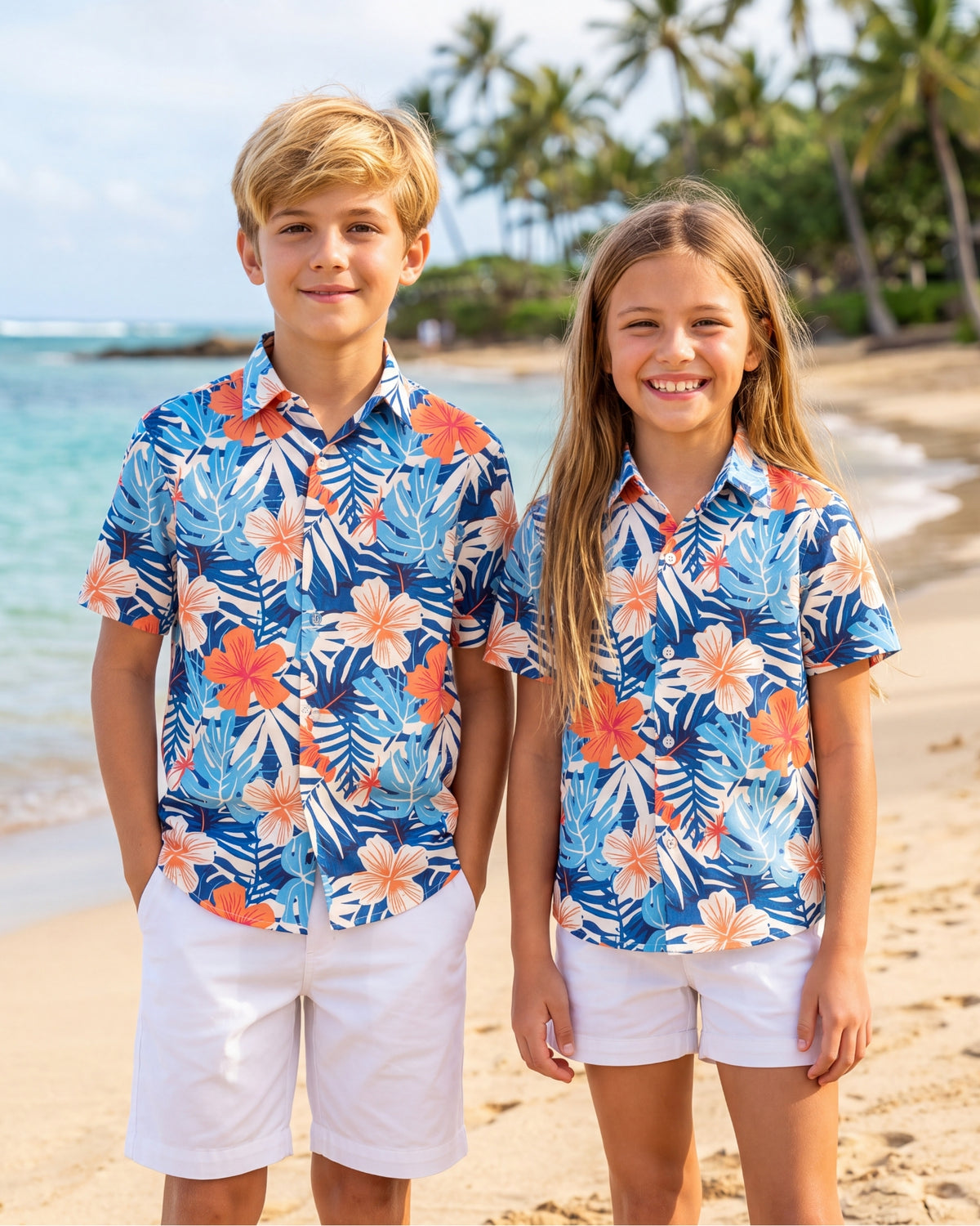 Youth Hawaiian Shirt - Island Oasis