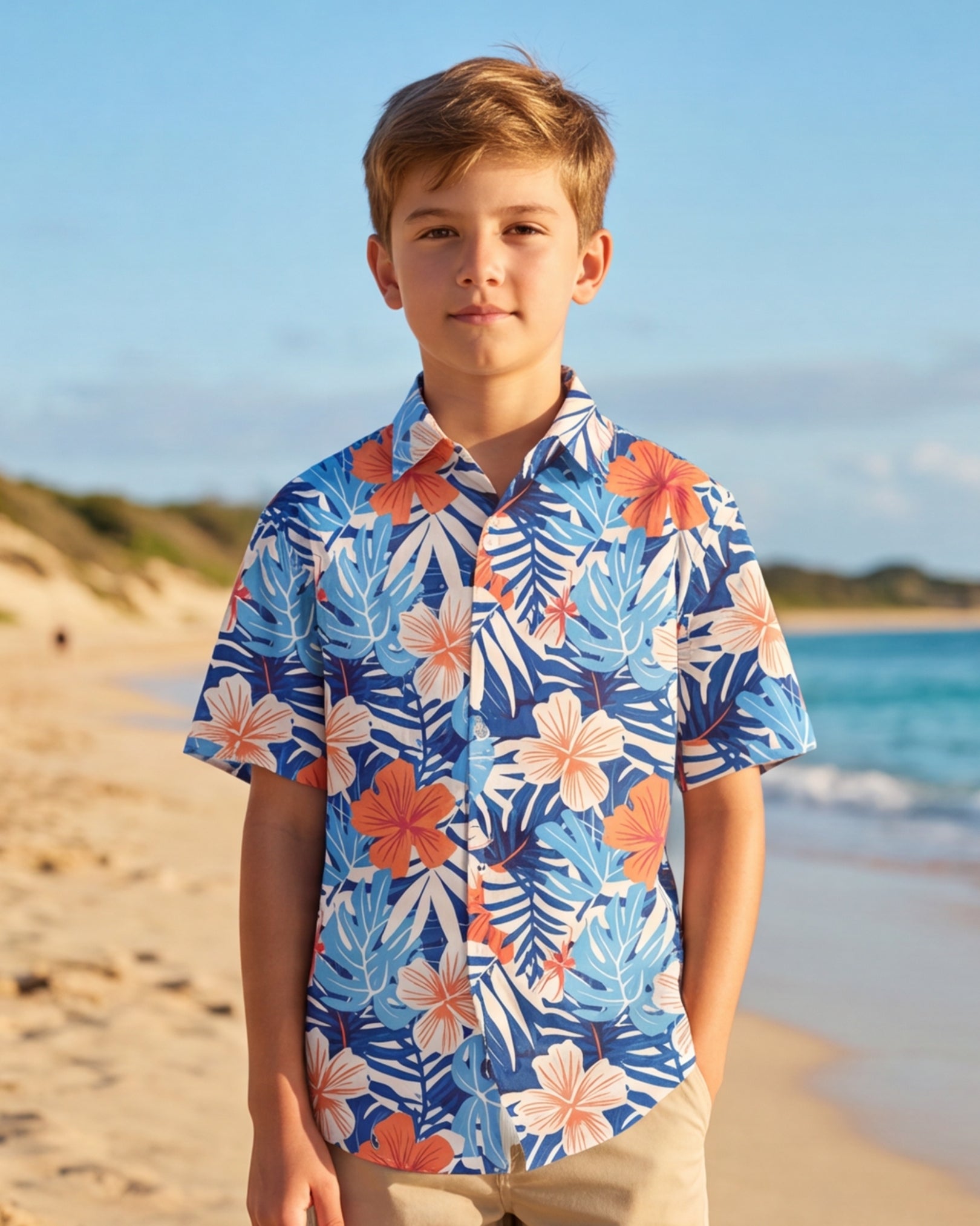 Youth Hawaiian Shirt - Island Oasis
