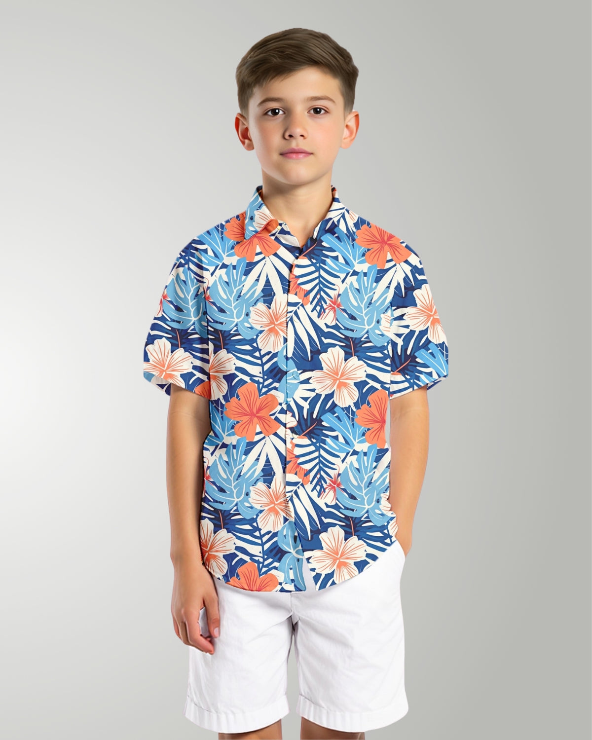 Youth Hawaiian Shirt - Island Oasis