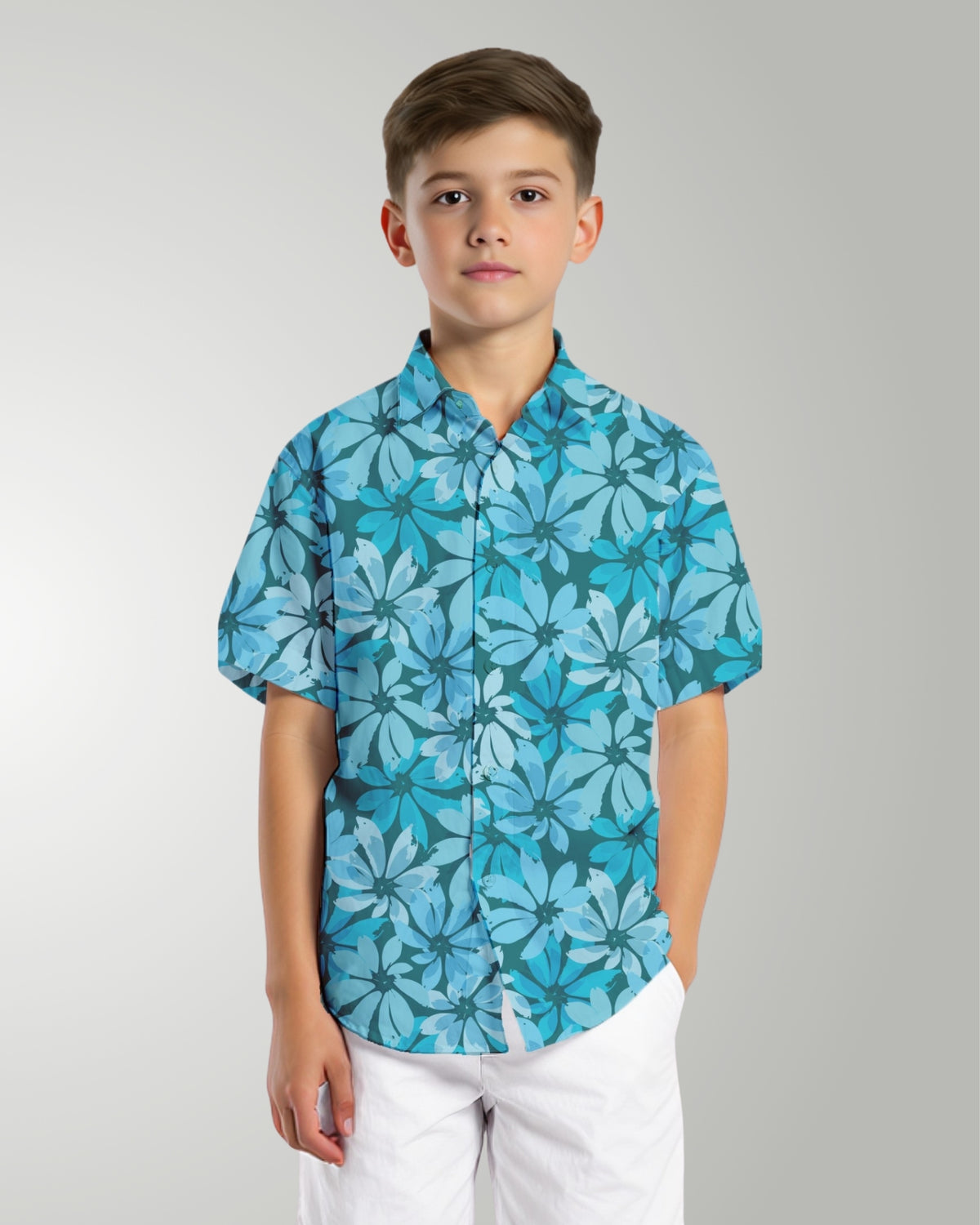 Youth Hawaiian Shirt - Seaside Sonata