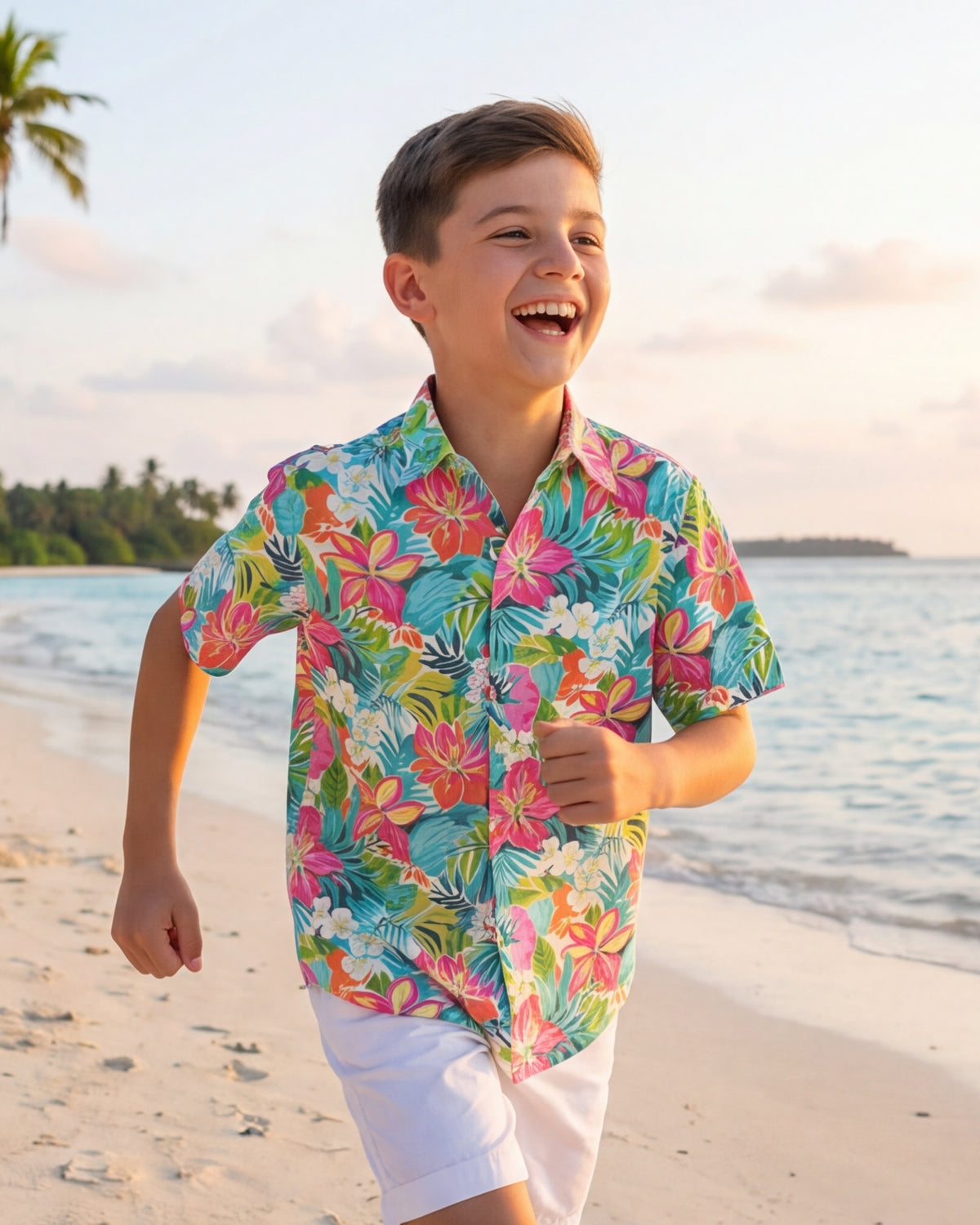 Youth Hawaiian Shirt - Sun & Sea Breeze