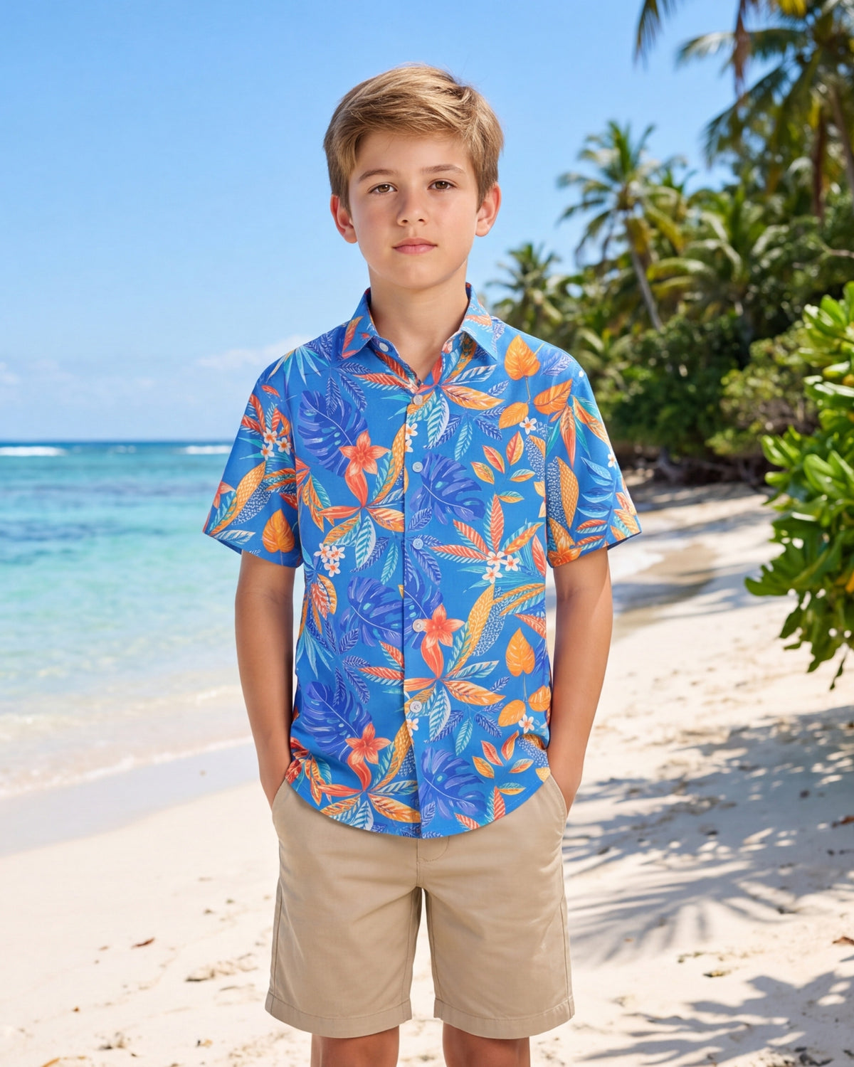 Youth Hawaiian Shirt - Tropical Escape