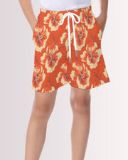 Youth Beach Shorts - Red Hawaiian I