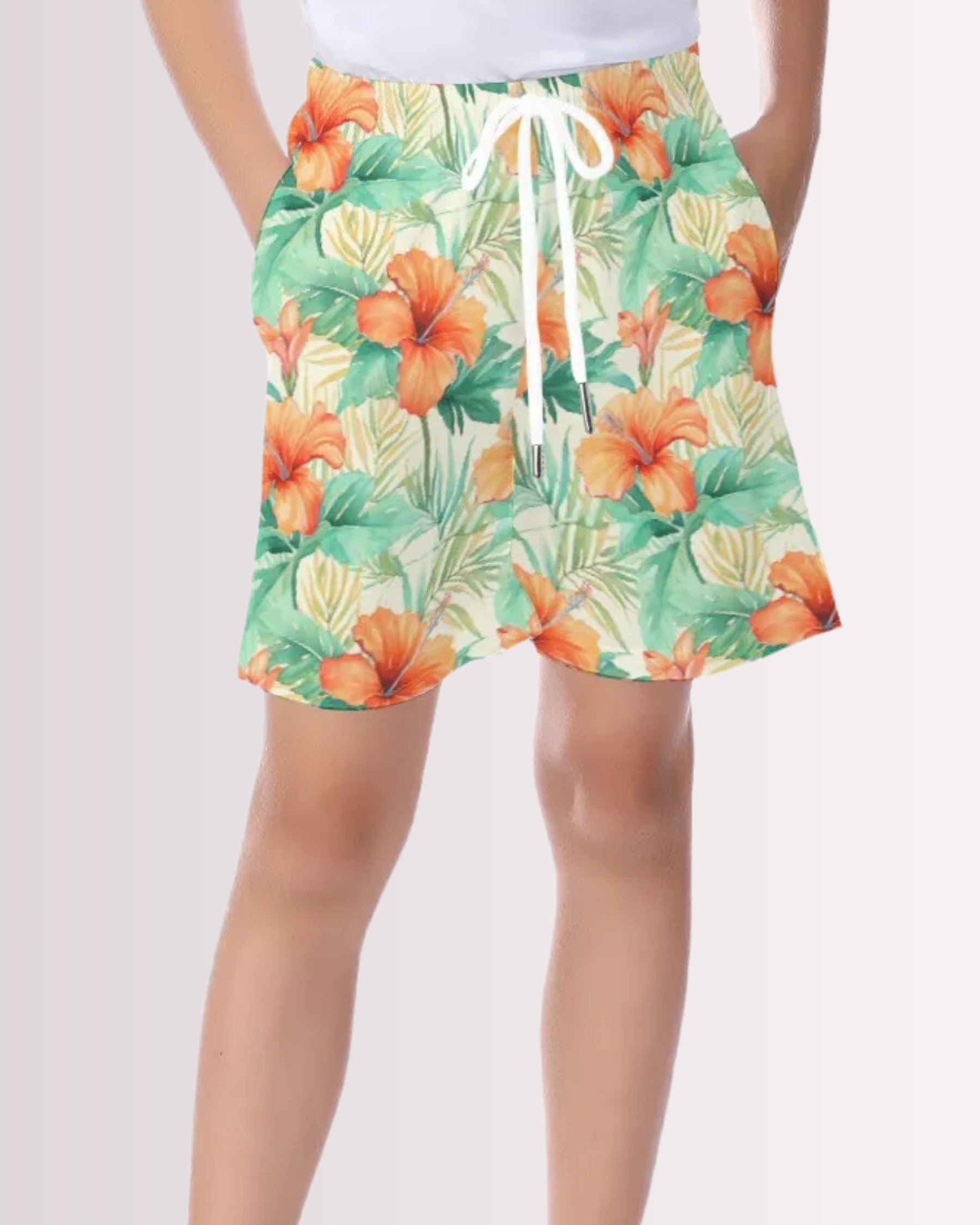 Youth Beach Shorts - Tropical Hawaiian VI