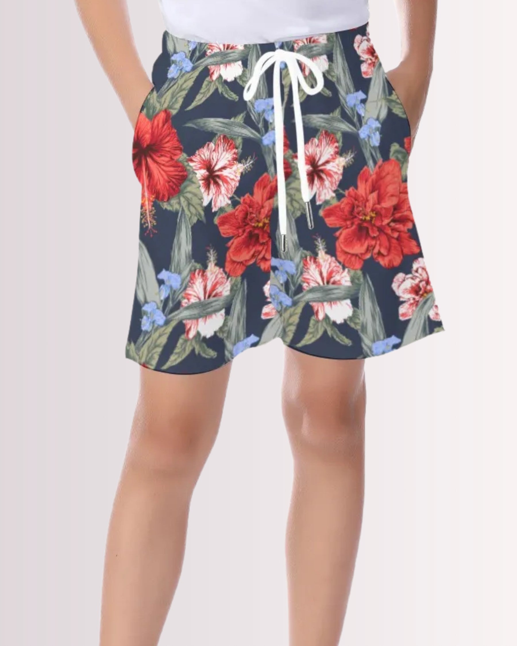 Youth Beach Shorts - Tropical Floral IX