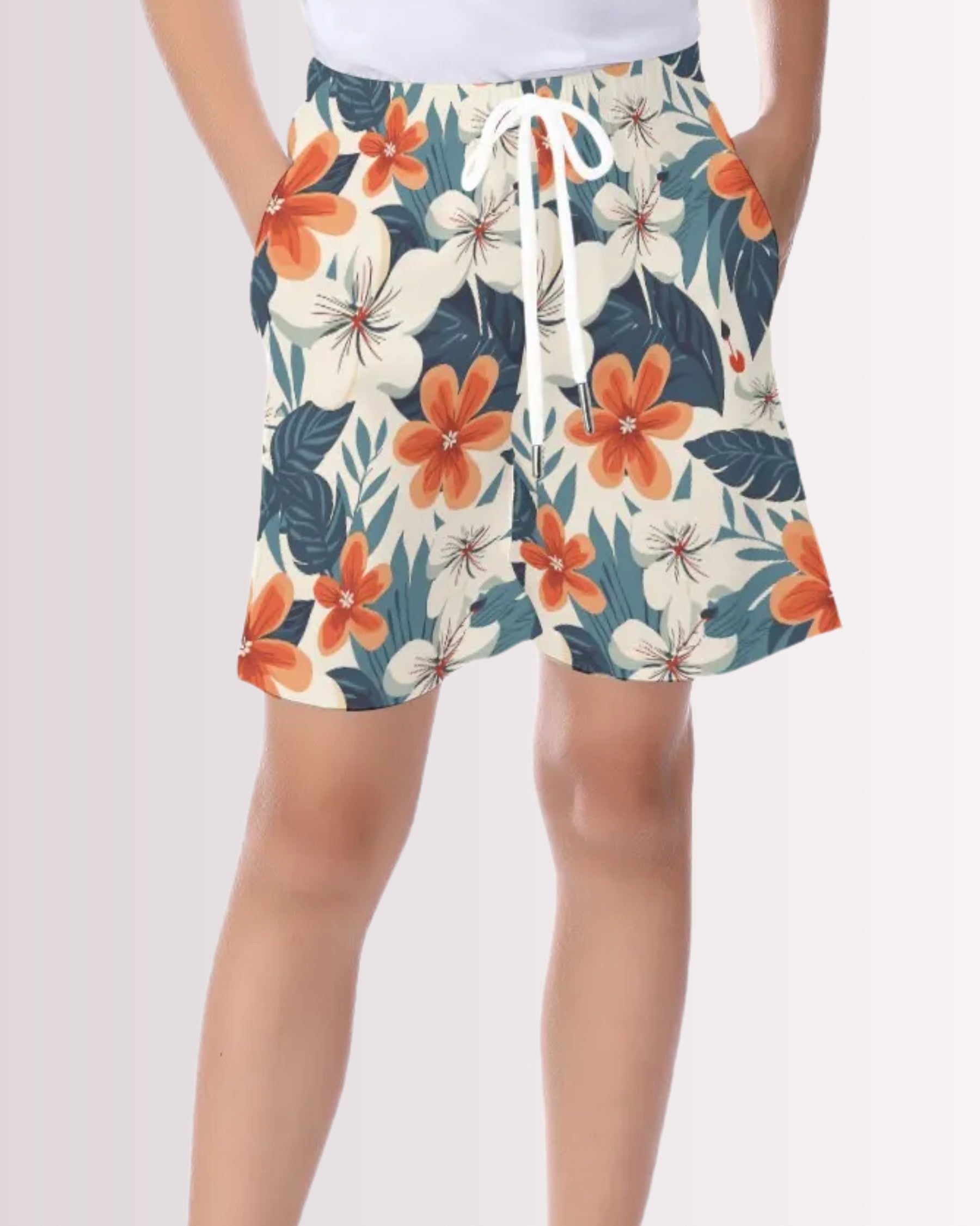 Youth Beach Shorts - Tropical Floral II