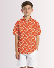 Youth Hawaiian Shirt - Red Hawaiian I
