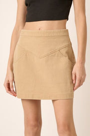 Mittoshop Zipper Back Twill Mini Skirt.