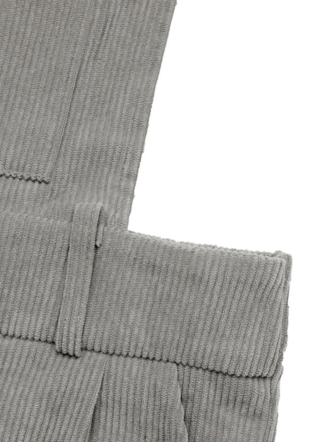 Slit Wide Leg Overalls with Pockets.