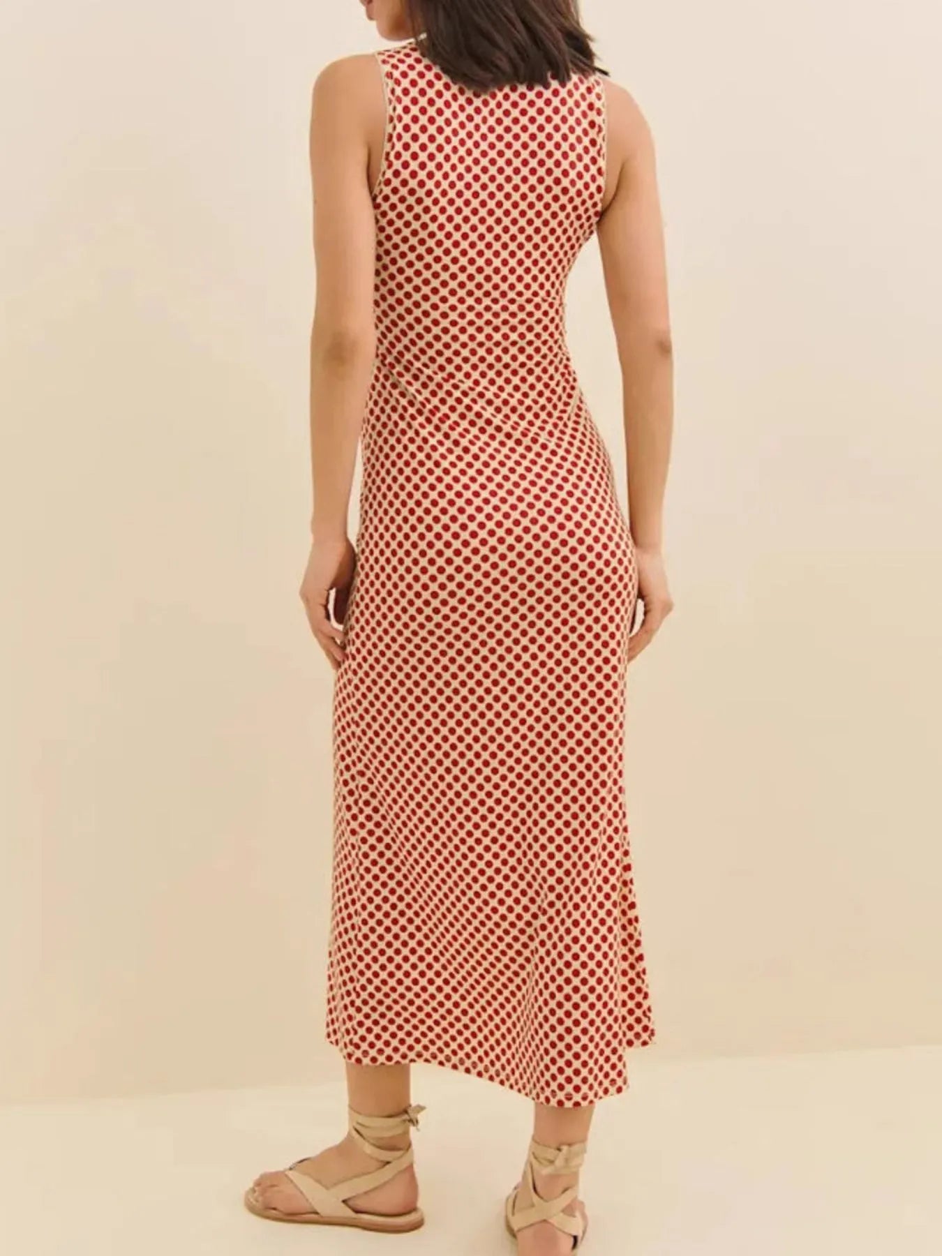 Adora Print Spaghetti Strap Maxi Dress with Pockets.