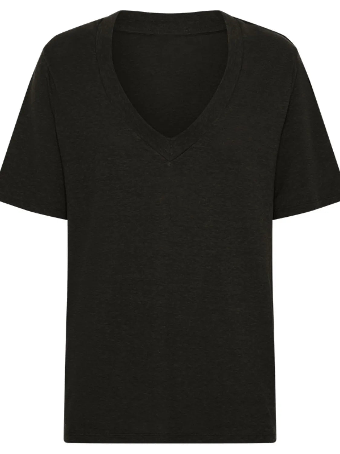 Solid V-Neck Short Sleeve T-Shirt