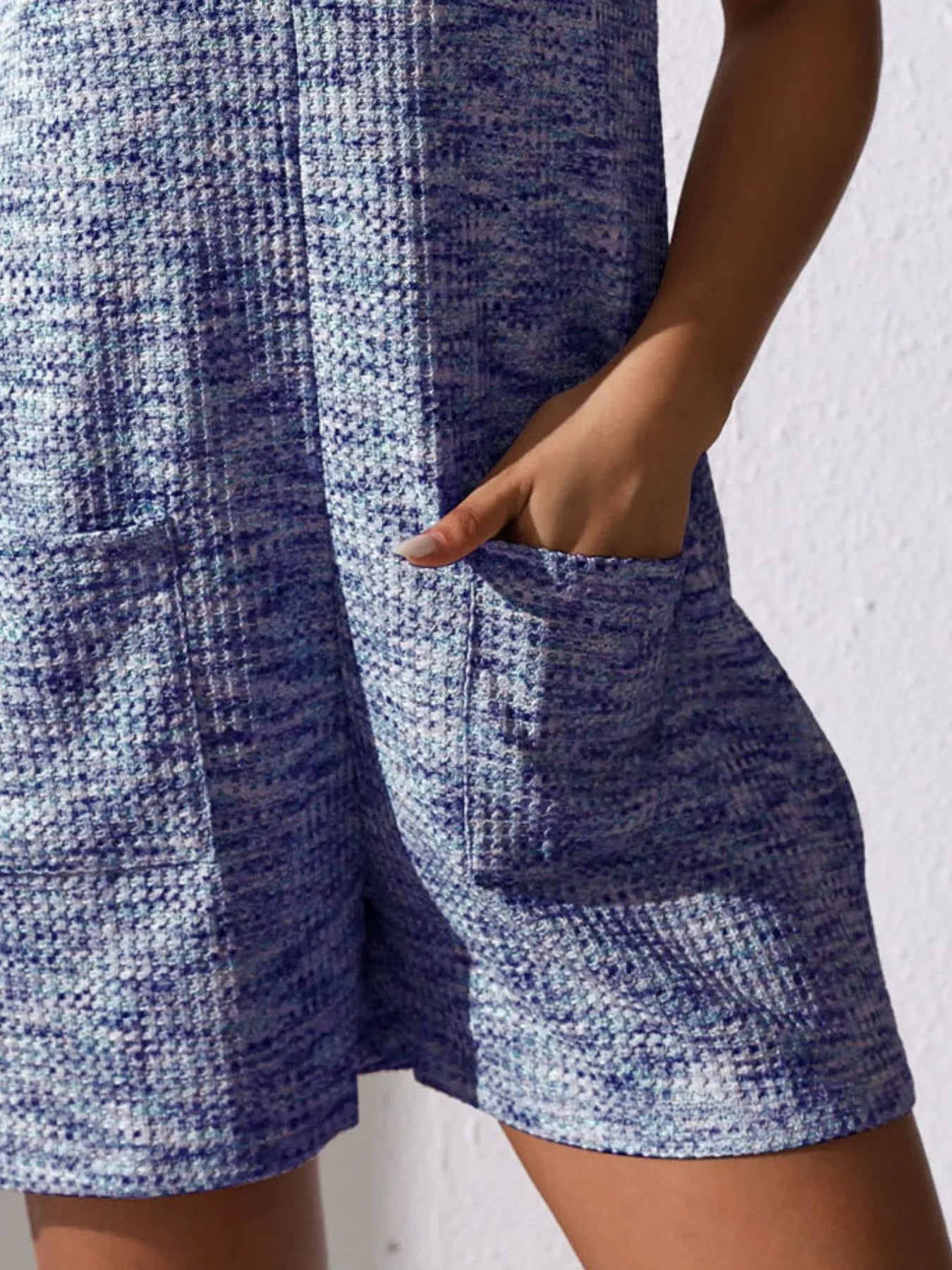 Plus Size Button Front Romper with Pockets.