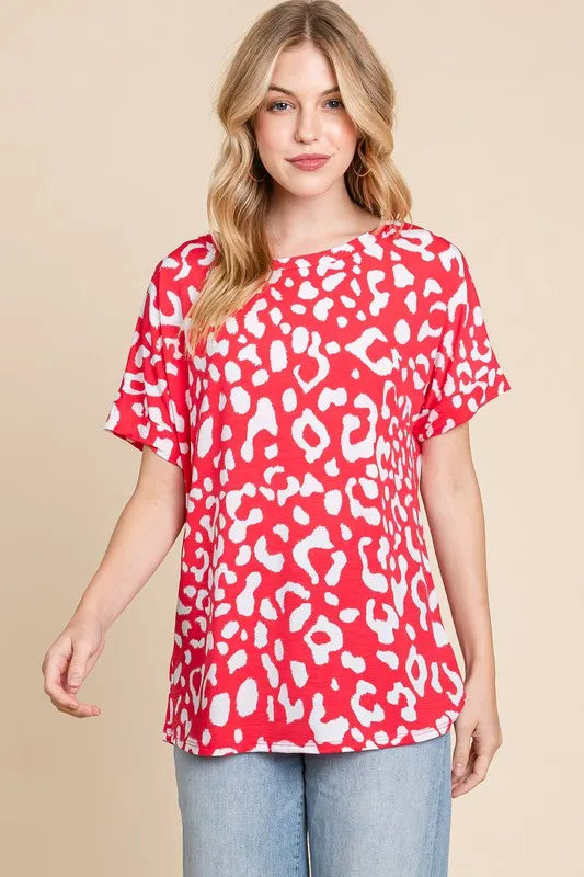 Animal Print Stretchy T-Shirt