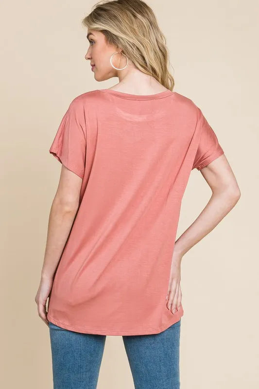 Leopard Chest Pocket Tee