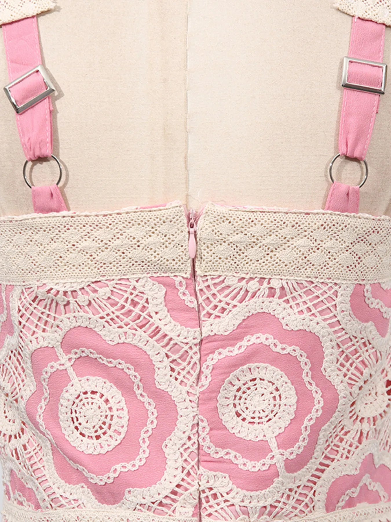 Plus Size Lace Up Halter Neck Denim Dress - Backless.