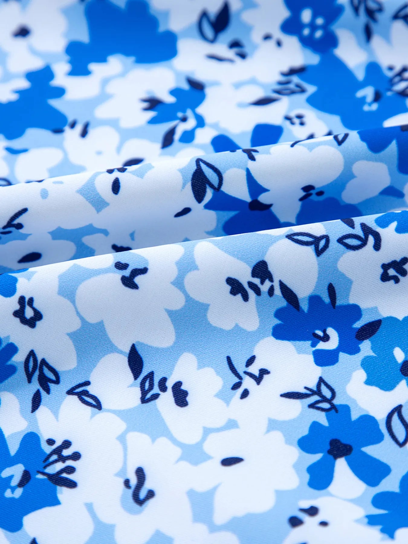 Floral Ruffled Strap Lace-up Hollow Out One Piece Swimsuit.