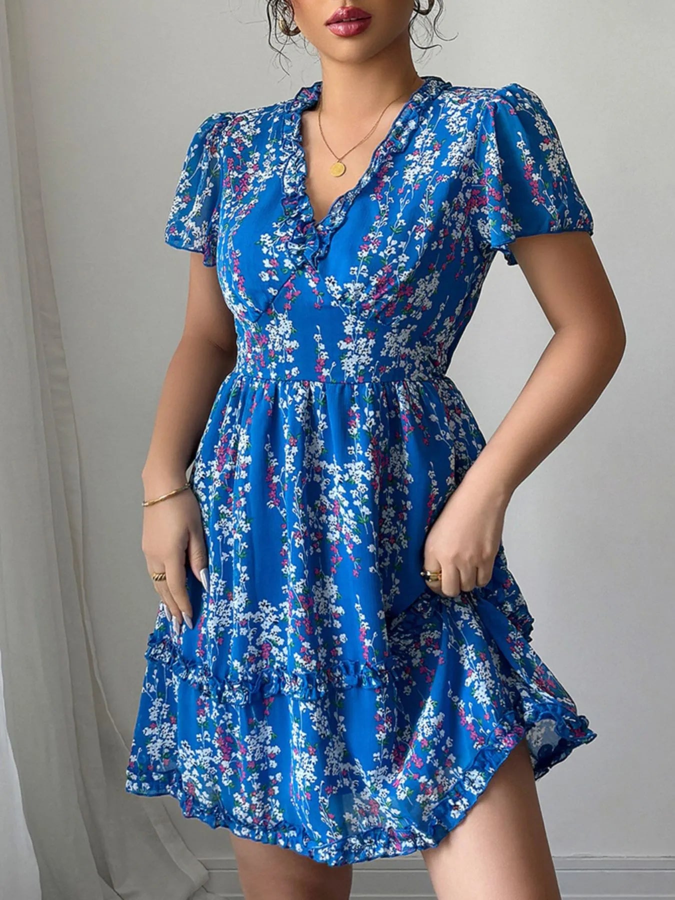 Flower Scoop Neck Maxi Cami Dress.