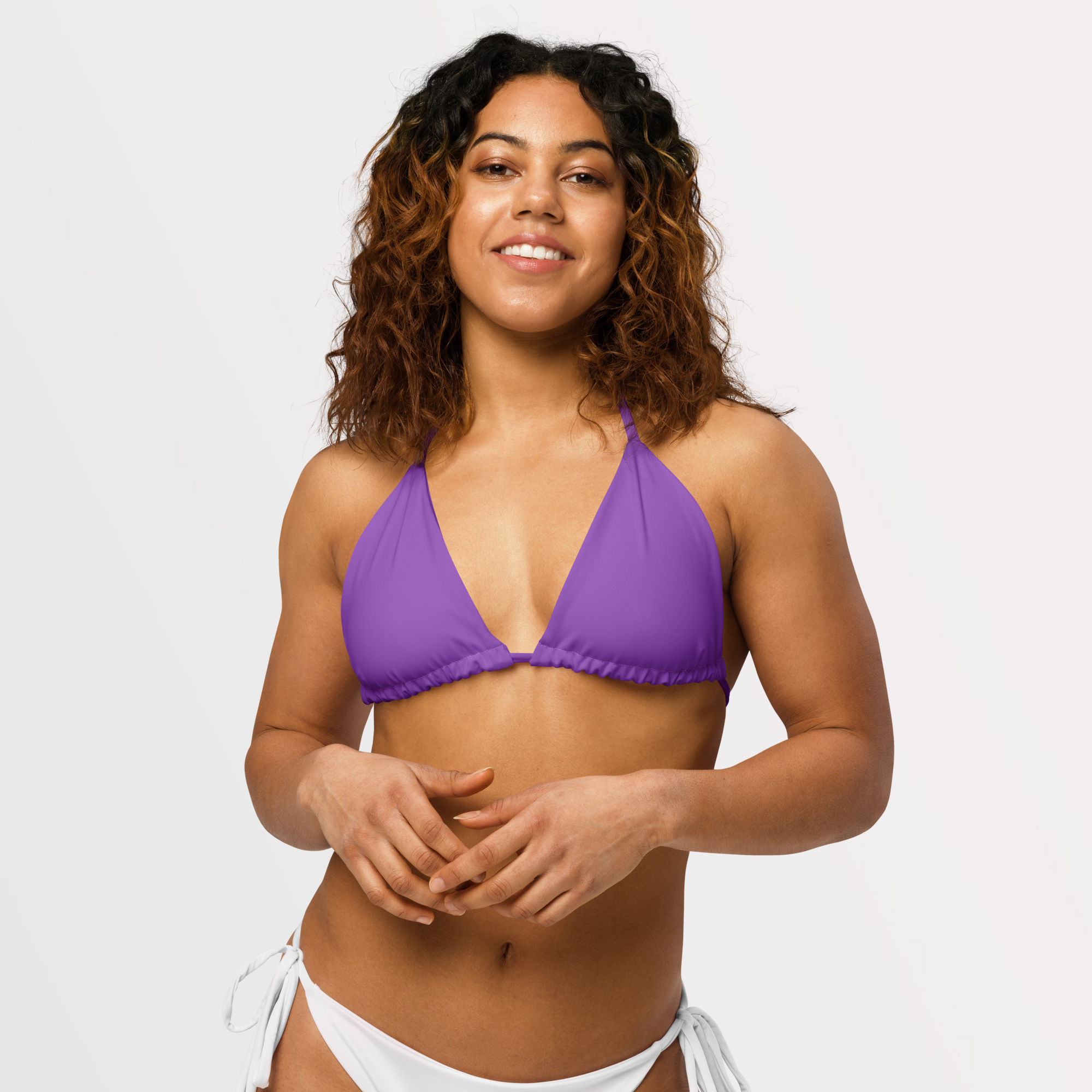 Deep Lilac String Bikini Top