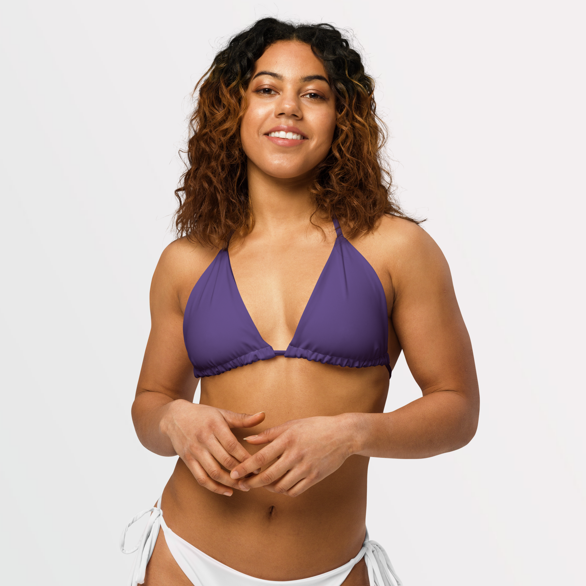 Grape String Bikini Top