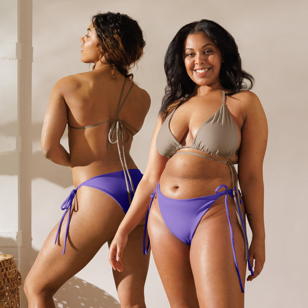 Purple String Bikini Bottoms