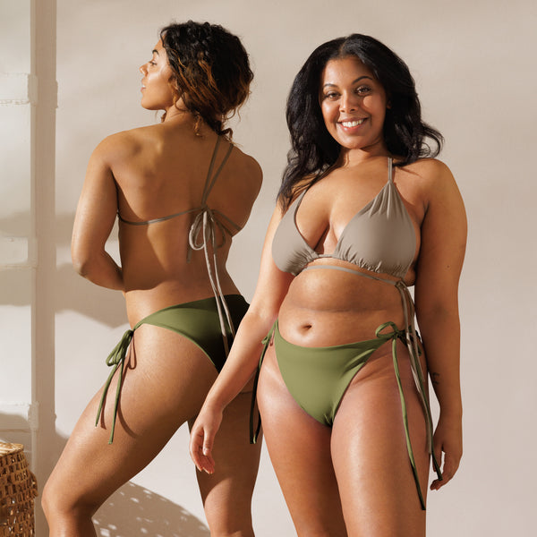 Moss Green String Bikini Bottoms