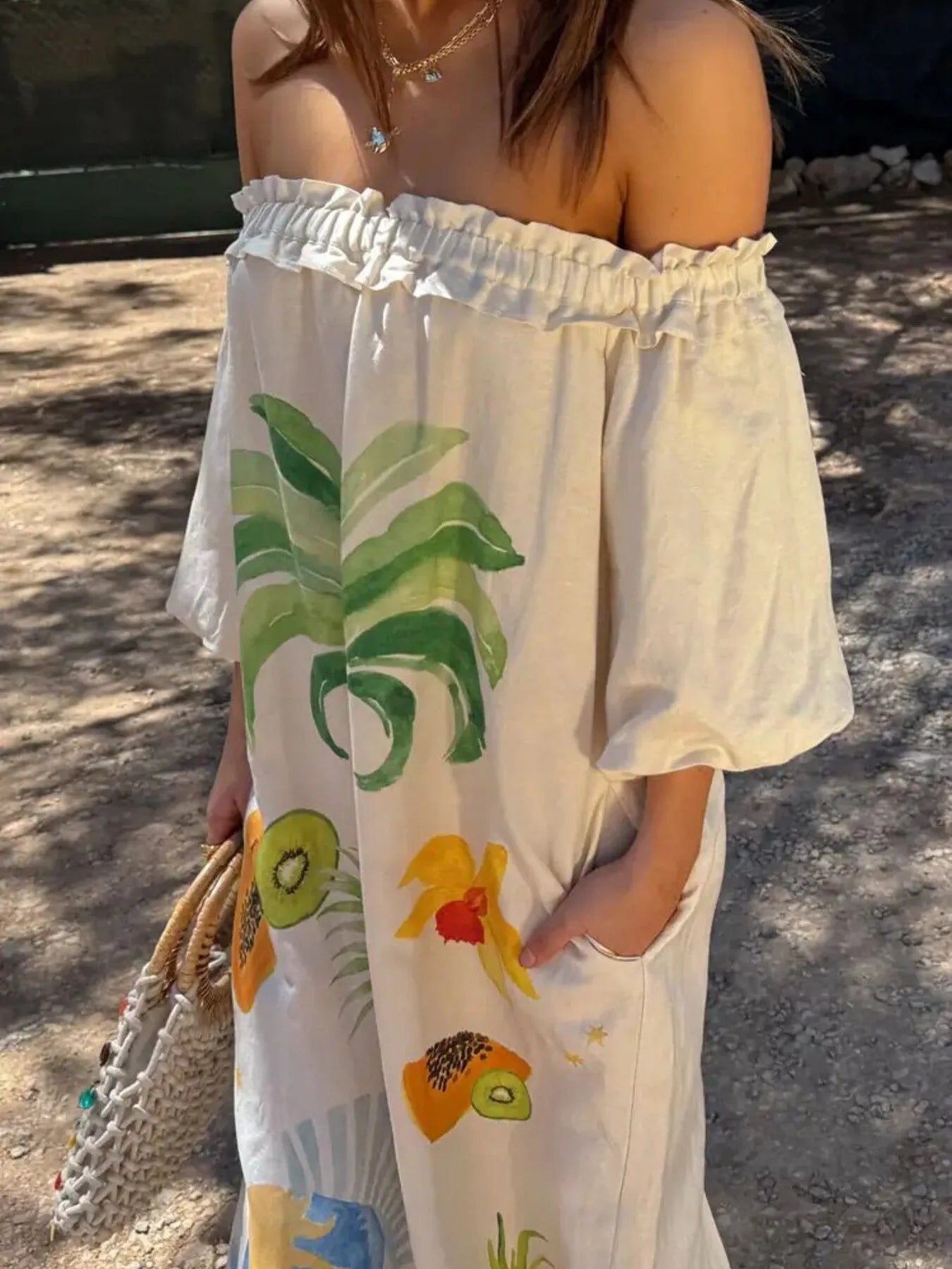 Frill Sleeveless Drop Waist Mini Dress with Mesh and Tiered Skirt.