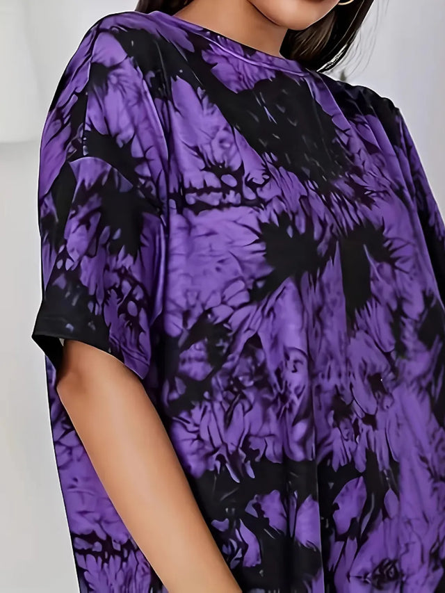 Tie-Dye Round Neck Short Sleeve T-Shirt