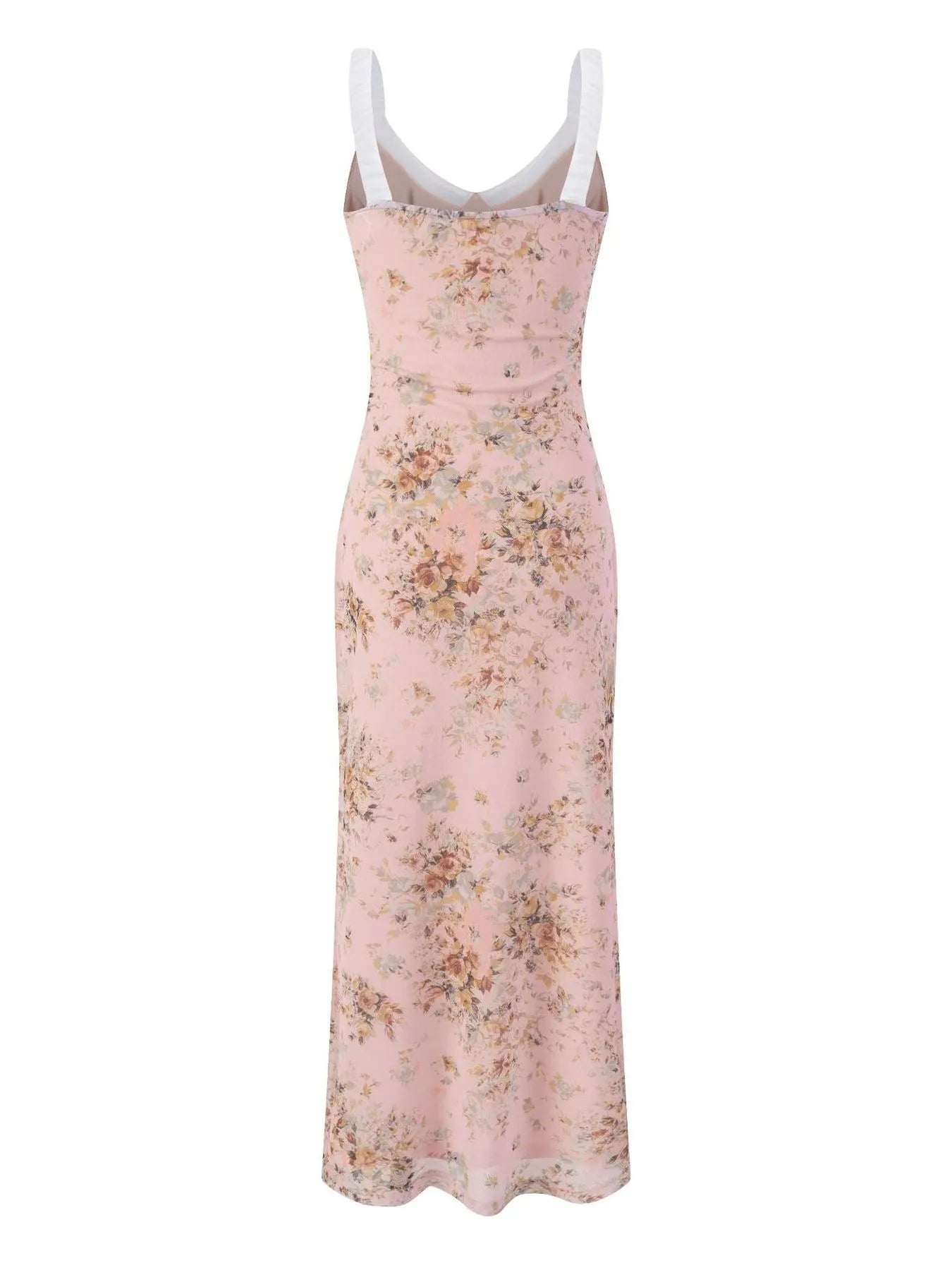 Floral Print Midi Cami Dress - Tied & Buttoned.