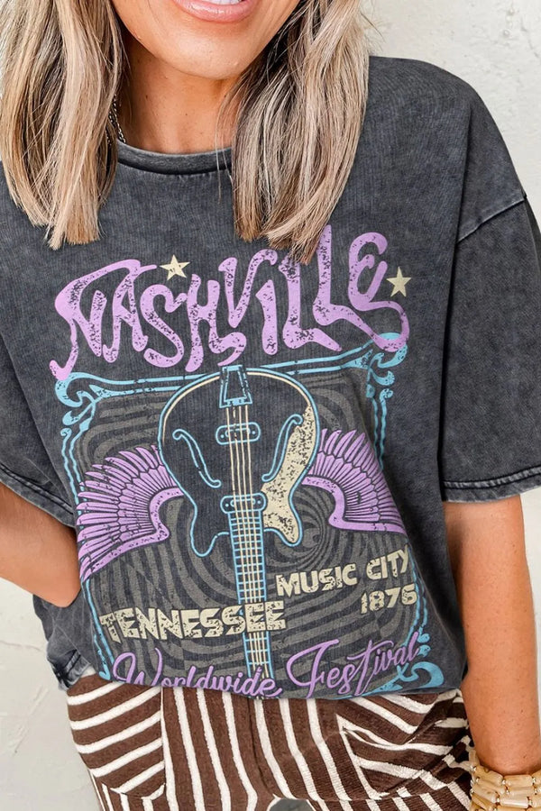 Graphic Mineral Washed Vintage Tee