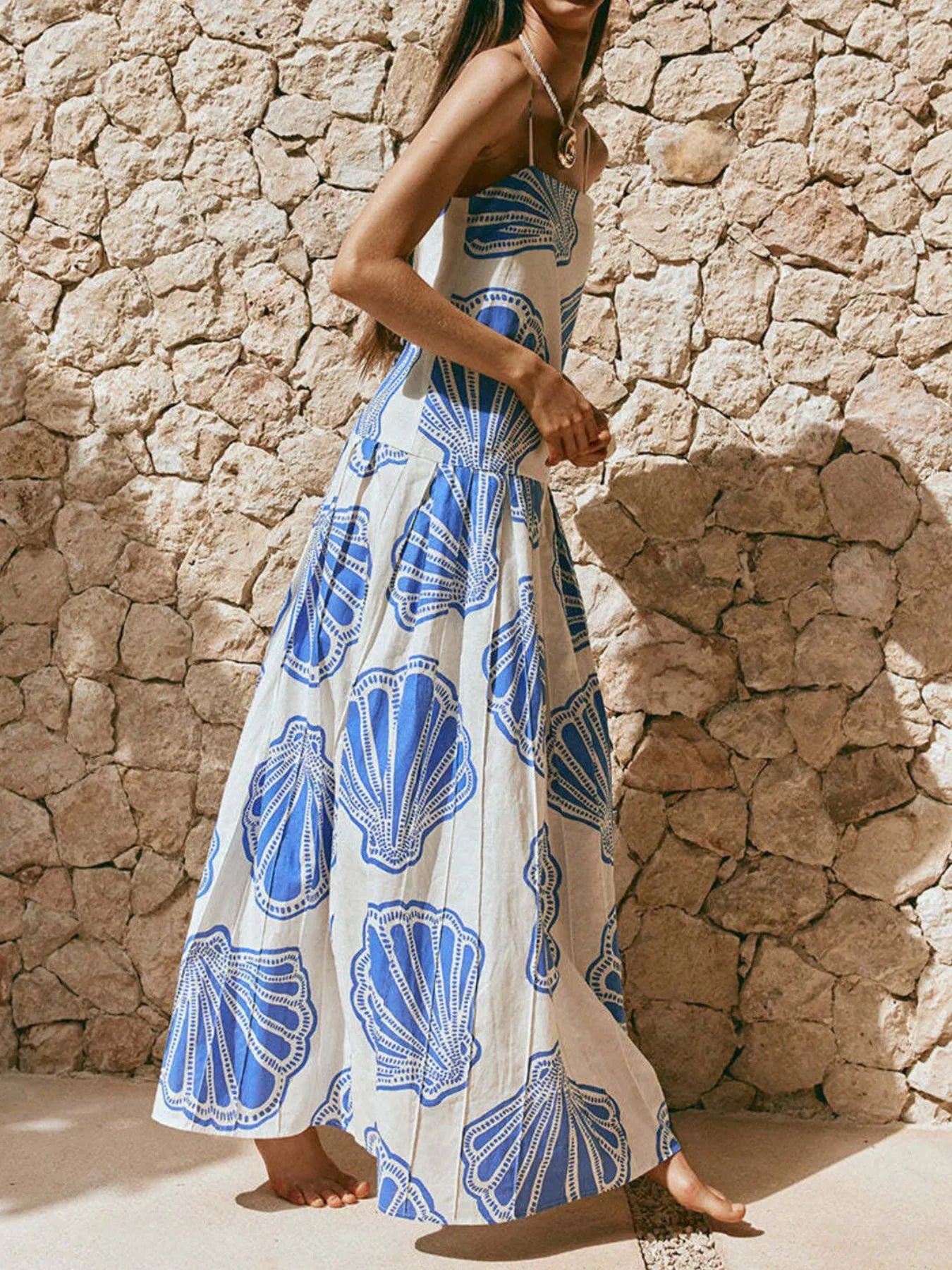 Sequin Flower Tube Maxi Dress - Basic.