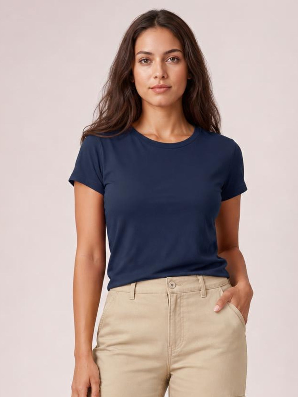 Round Neck Short Sleeve T-Shirt · Hero Full Body