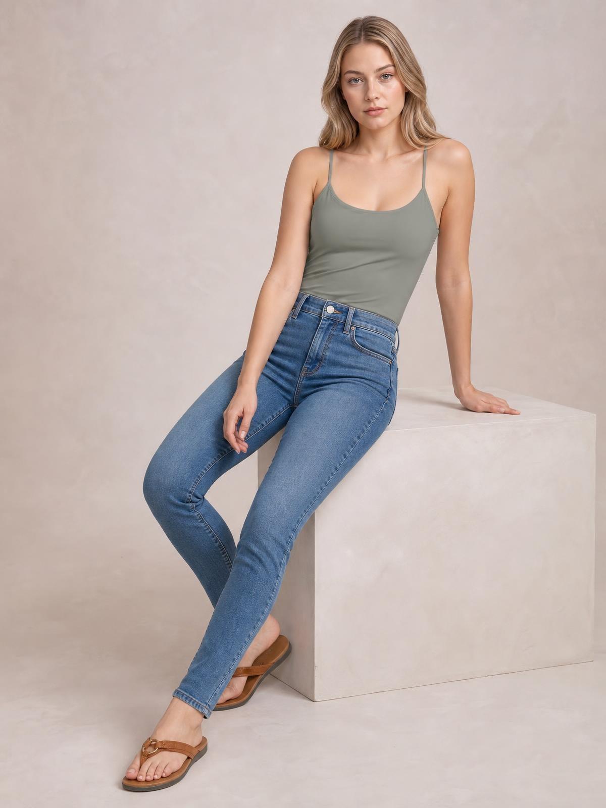 Round Neck Slim Cami · Natural Movement