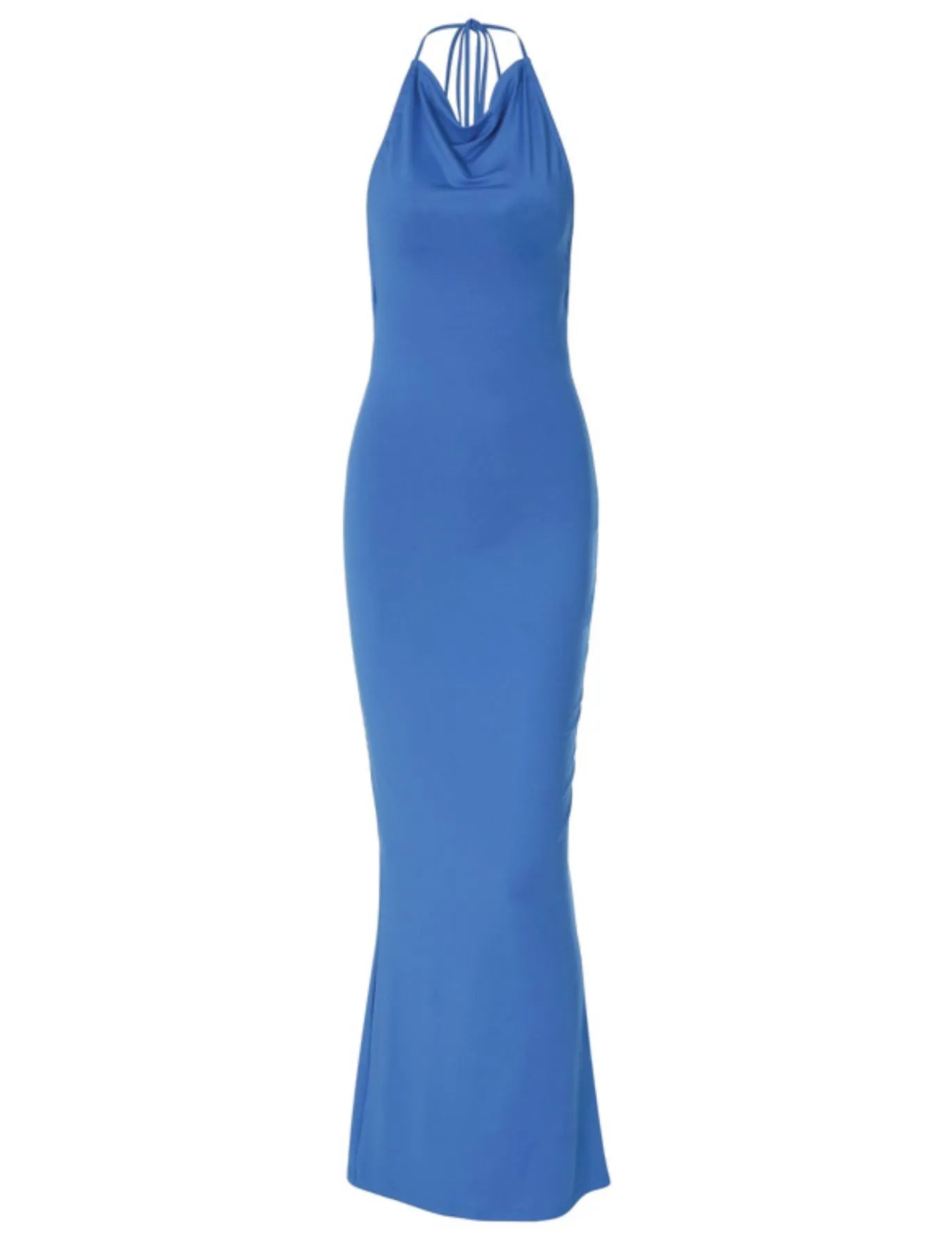 Backless Slit Sleeveless Bodycon Maxi Dress - Tied.