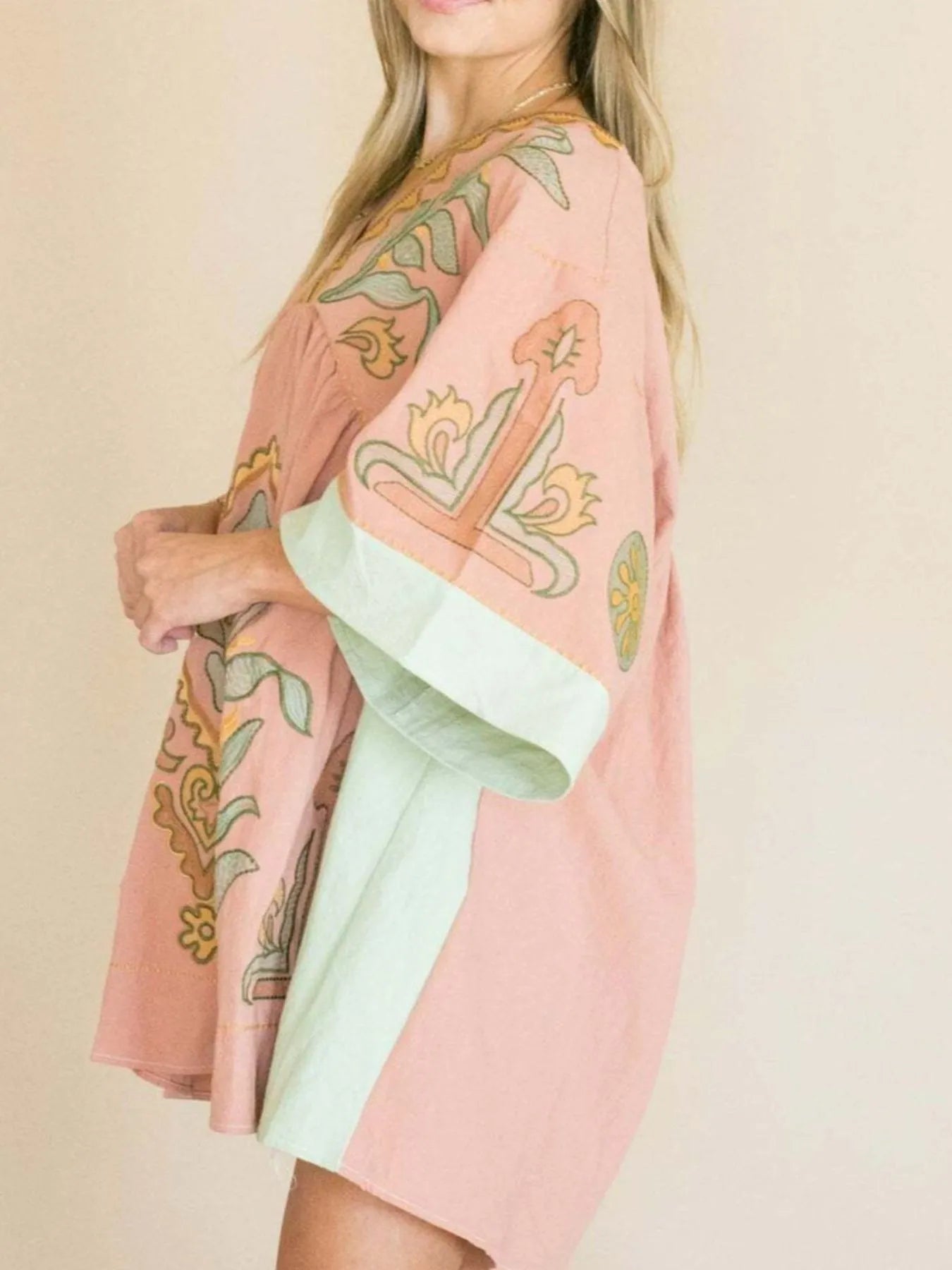 Printed V-Neck Maxi Cami Dress - Basic.