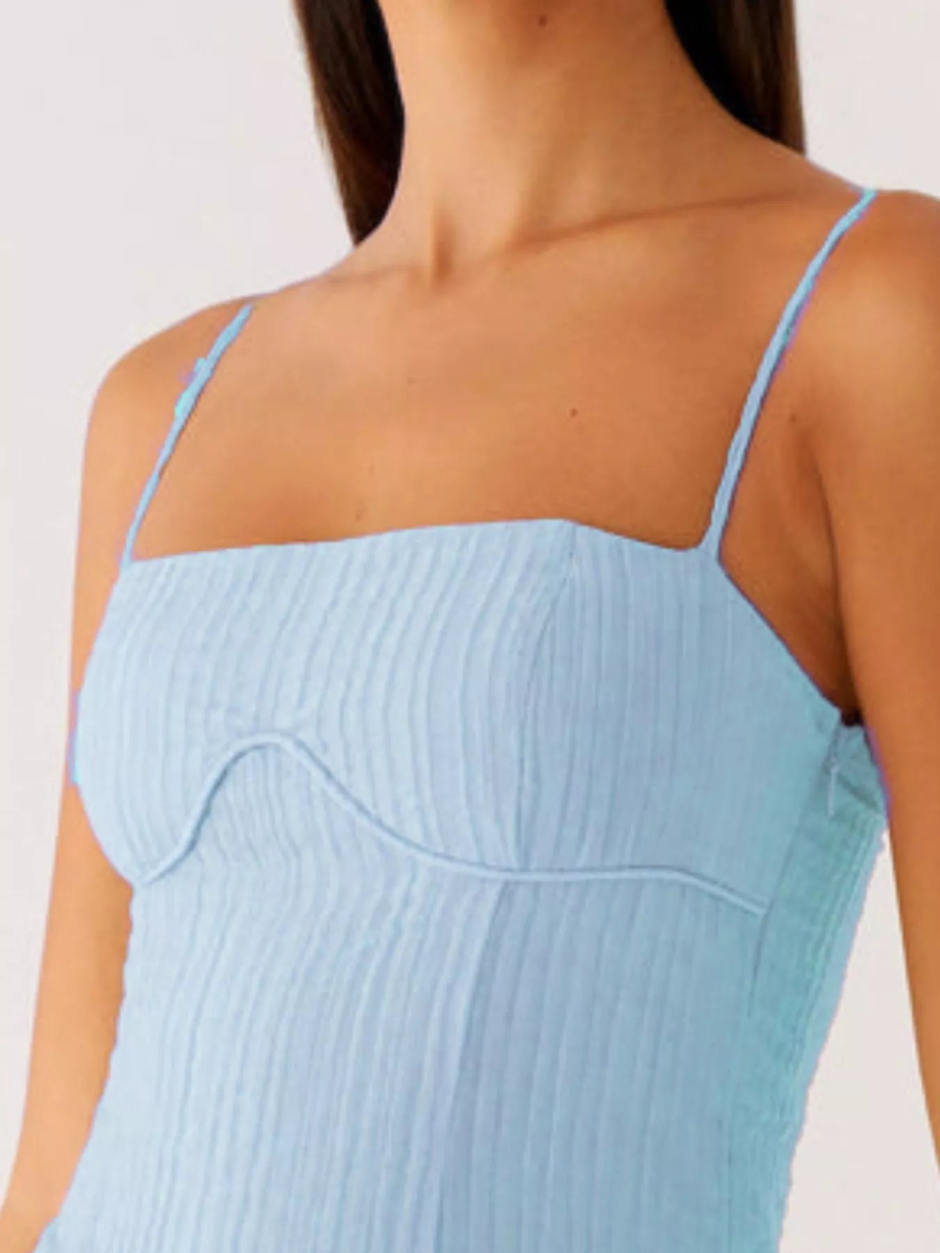 Ruffle Sleeve V-Neck Tiered Midi Dress - Smocked.