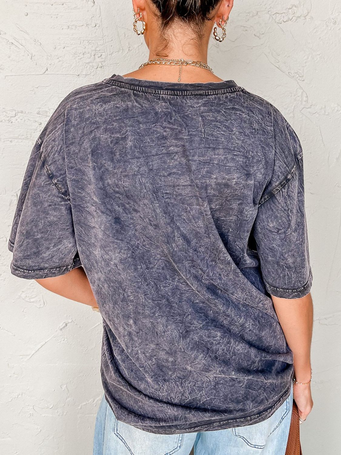 TEXAS Steer Head Graphic Mineral Wash Oversized T-Shirt