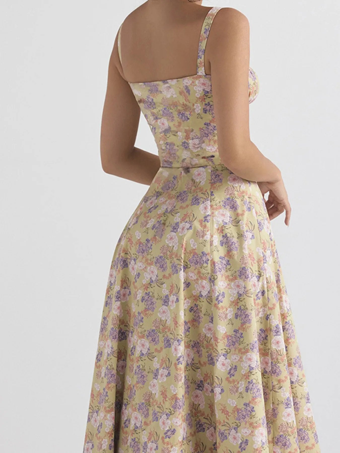 Smocked Back Tie Front Cami Dress - Frill & Ruched.