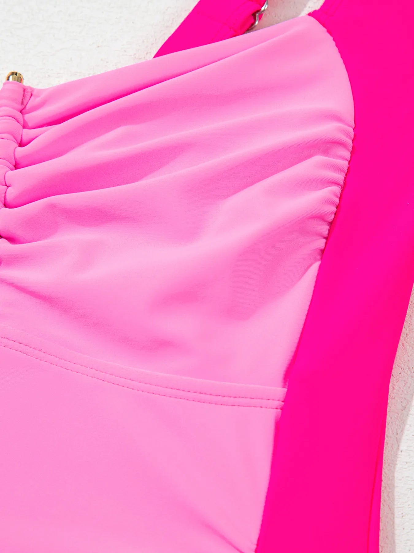 Ruched Tummy Control Tankini 2pcs Swimsuit with Underwire.