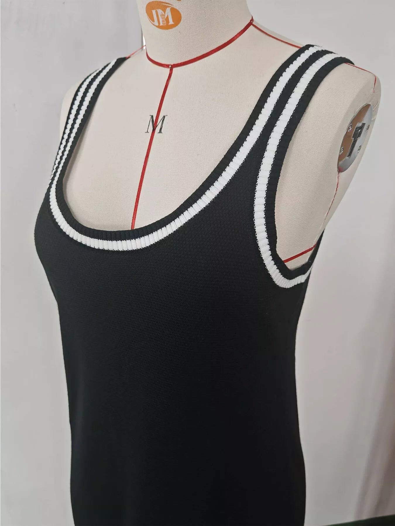 Slit Back Tube Denim Dress - Slightly Stretchy.