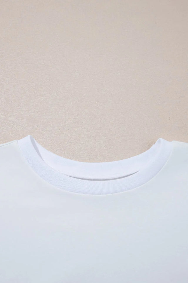 Loose Half Sleeve Hi Low Hem T Shirt