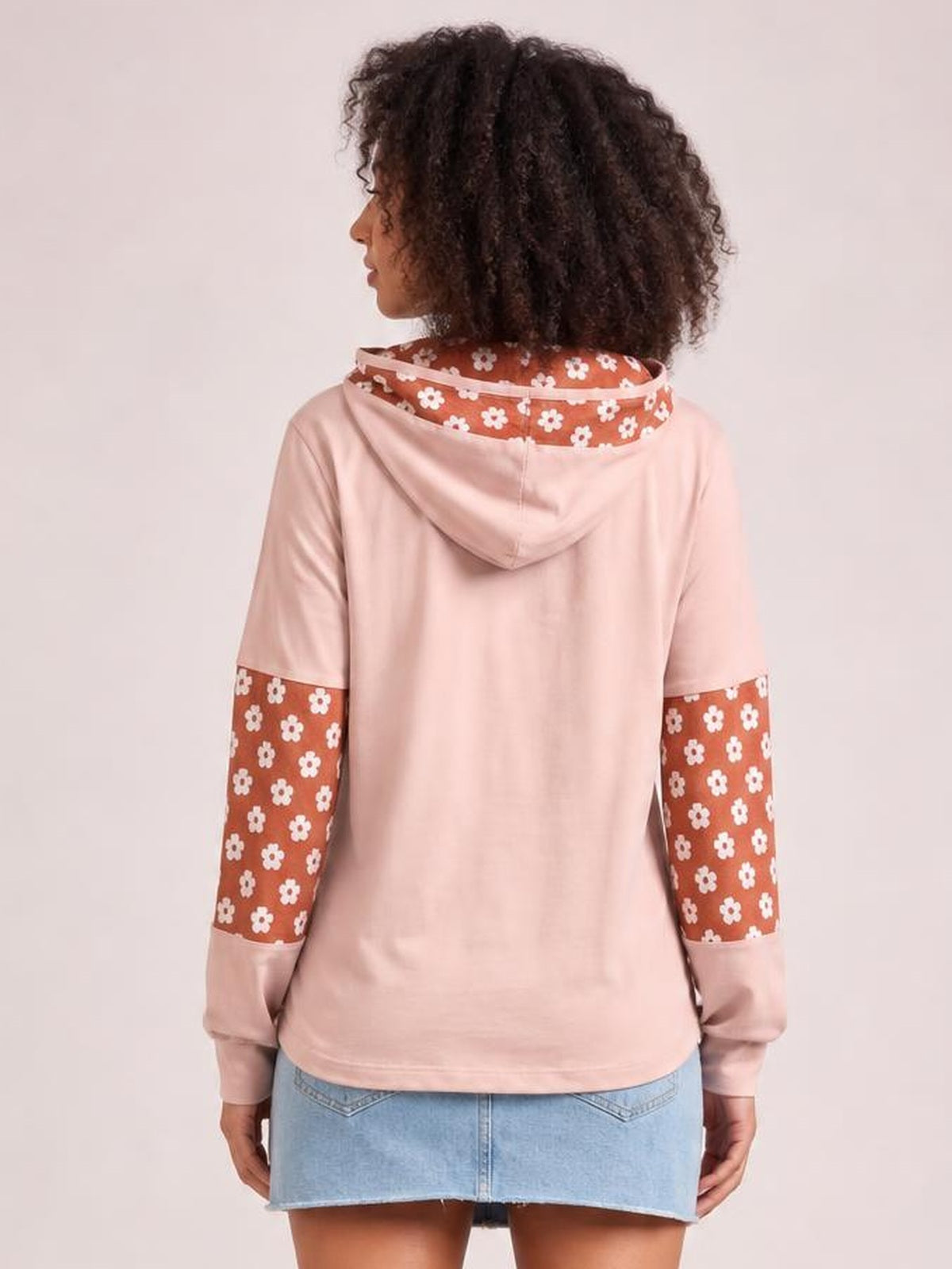 Drawstring Star Long Sleeve Hoodie · Rule Full Body - Back View