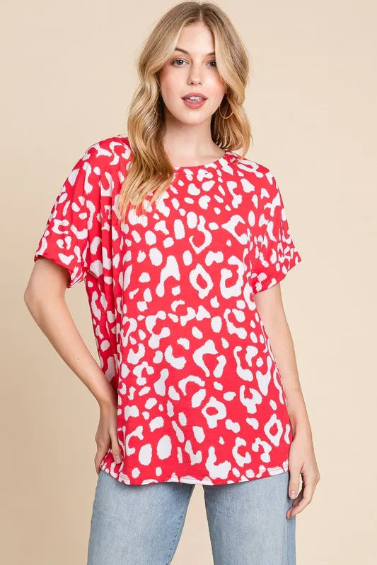 Animal Print Stretchy T-Shirt