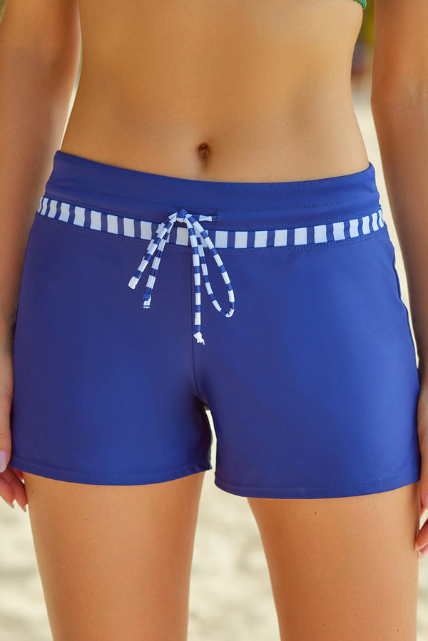 Contrast Drawstring Swim Bottoms