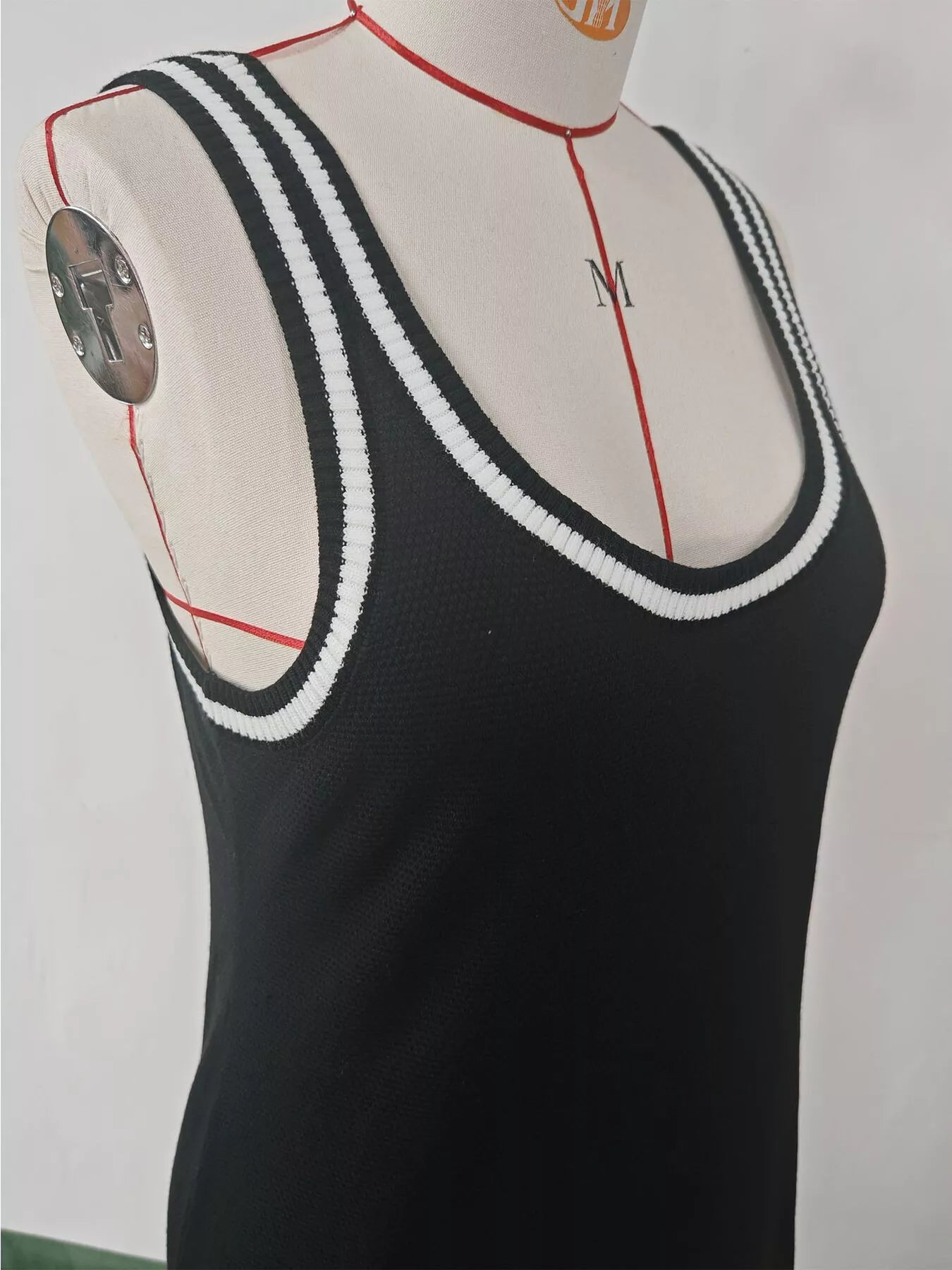 Slit Back Tube Denim Dress - Slightly Stretchy.