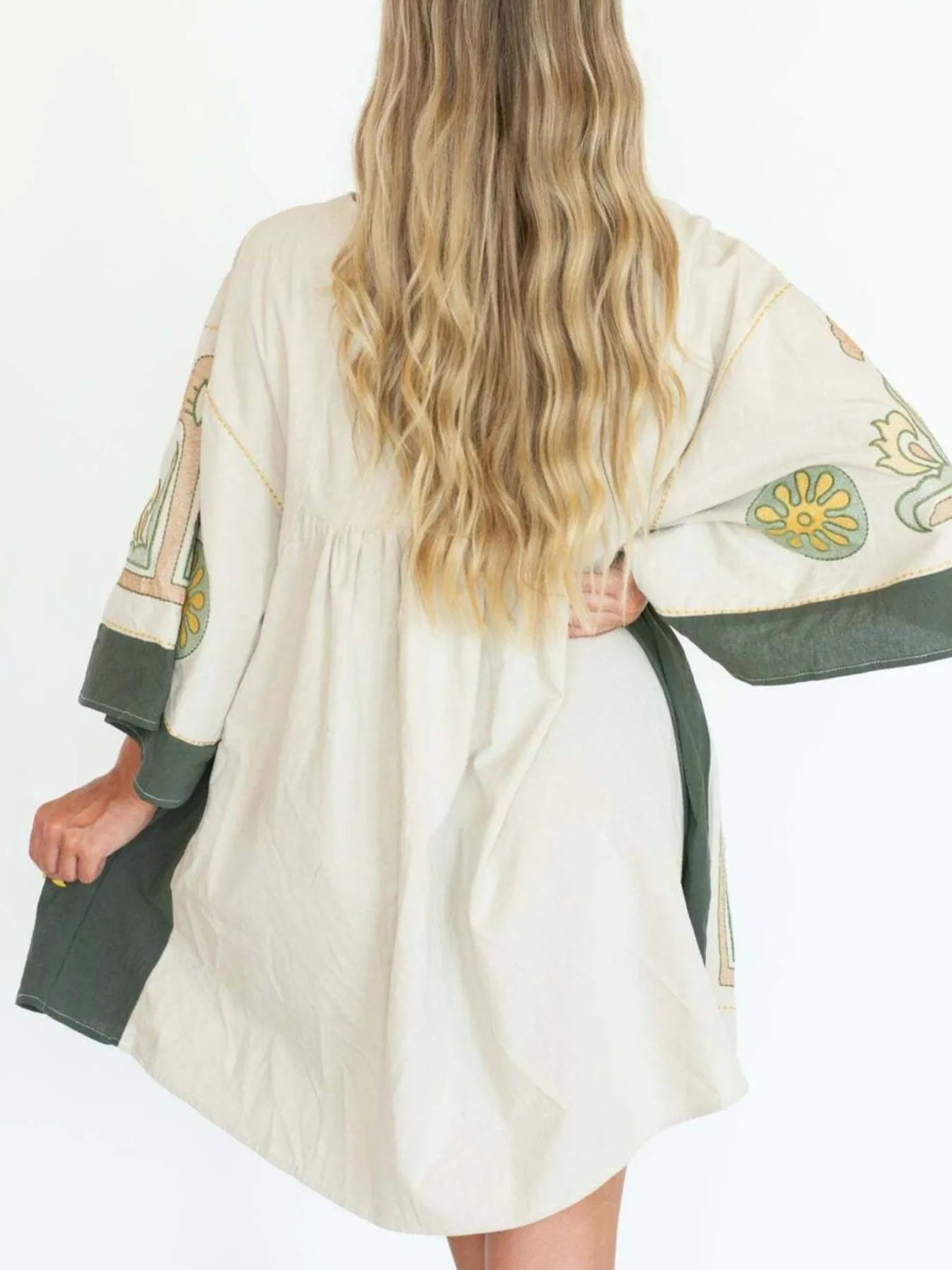 Printed V-Neck Maxi Cami Dress - Basic.