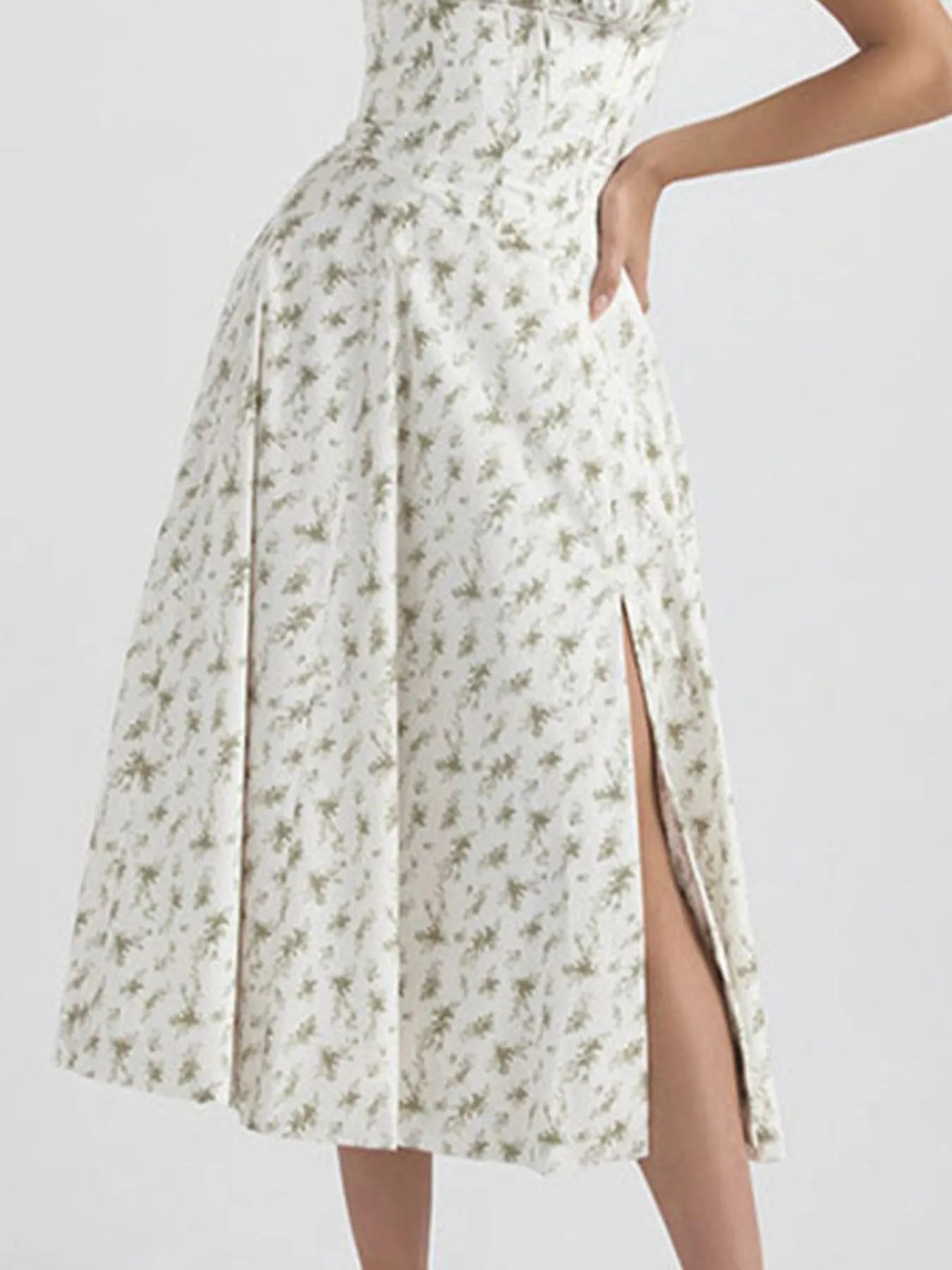 Smocked Back Tie Front Cami Dress - Frill & Ruched.