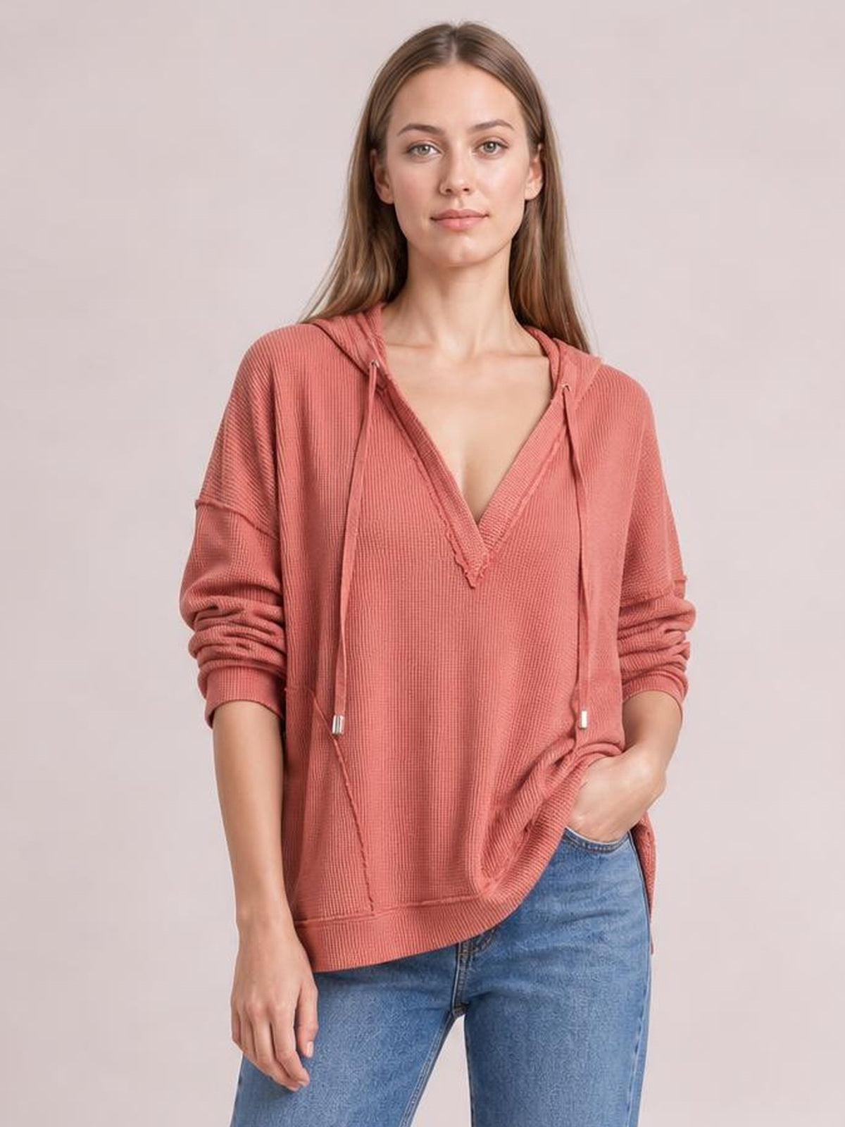 Exposed Seam Drawstring Long Sleeve Hoodie · Rule Full Body - Hero Full Body