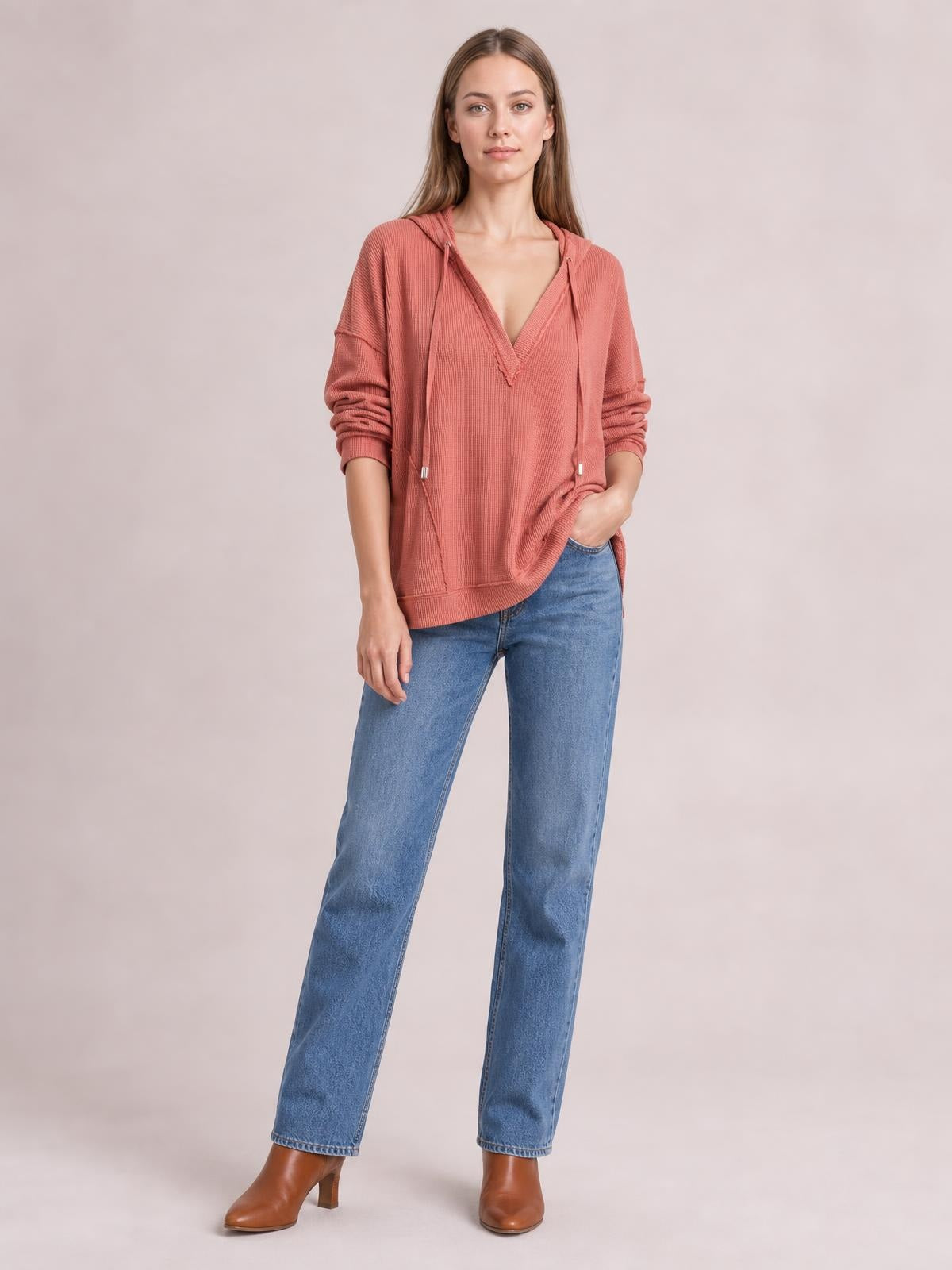Exposed Seam Drawstring Long Sleeve Hoodie · Rule Full Body - Hero Full Body