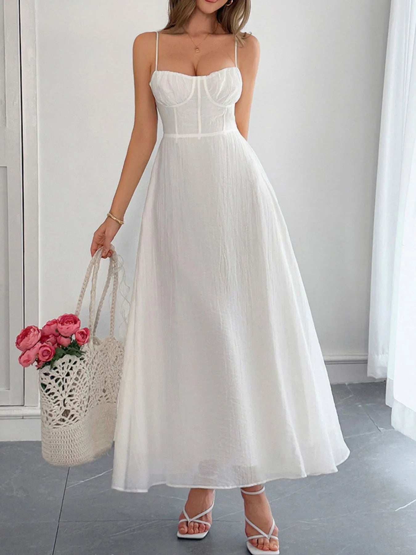 Tie Front Floral Print Maxi Dress.